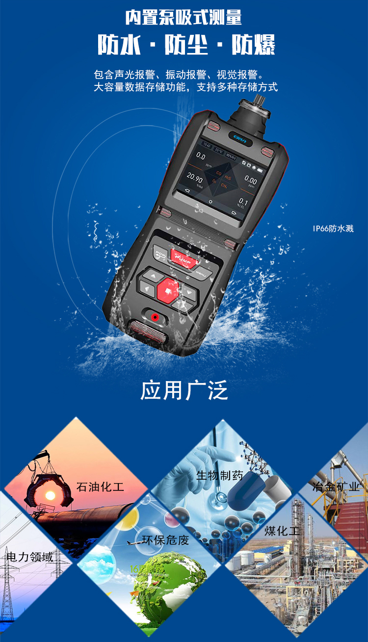 便攜泵吸式2-甲基丙烯(異丁烯)檢測(cè)報(bào)警儀